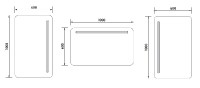 Nástěnné zrcadlo s LED podsvícením NIMCO 600 x 1000 mm   ZP2004